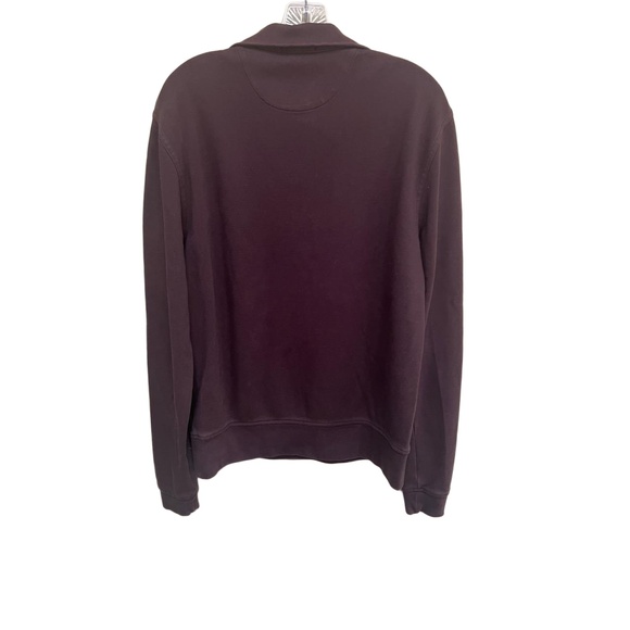 Burberry Brit Dark Brown Half Zip High Collar Embroidered Logo Sweatshirt Medium - Picture 7 of 10